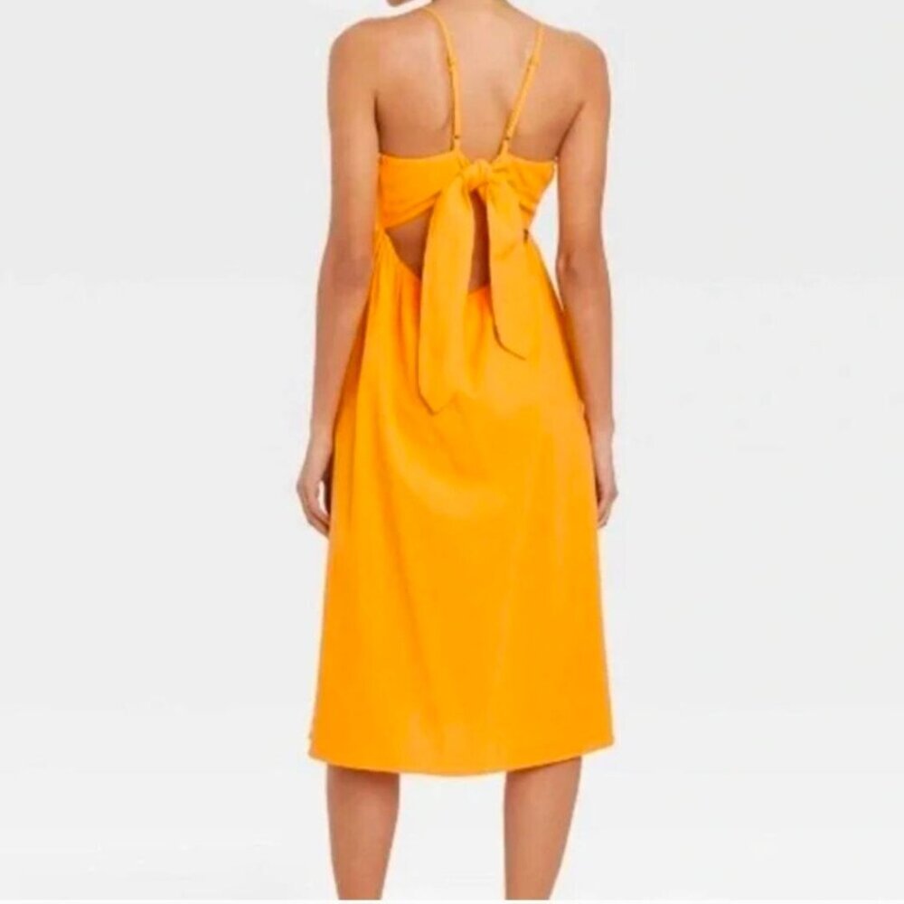 Universal Threads Yellow A-Line Button Front Tie … - image 6